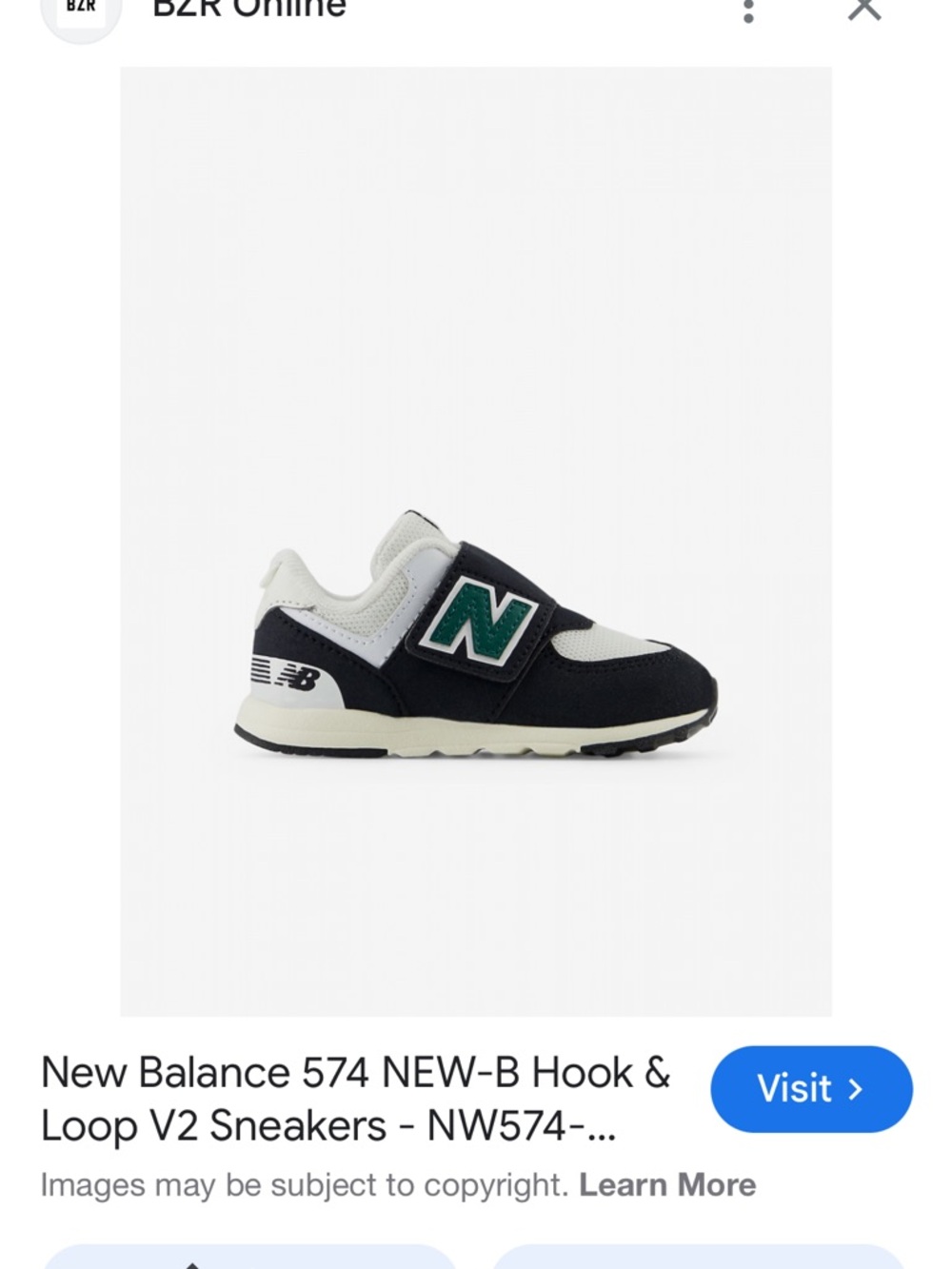 Brand new! New Balance Kids 574 Hook & Loop Sneakers -size 3 baby!